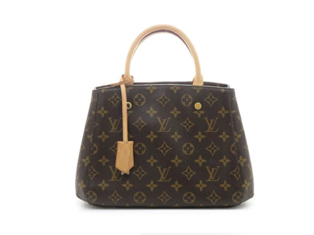 LOUIS VUITTON Montaigne Monogram Bag Handbag Eclipse Black Brown